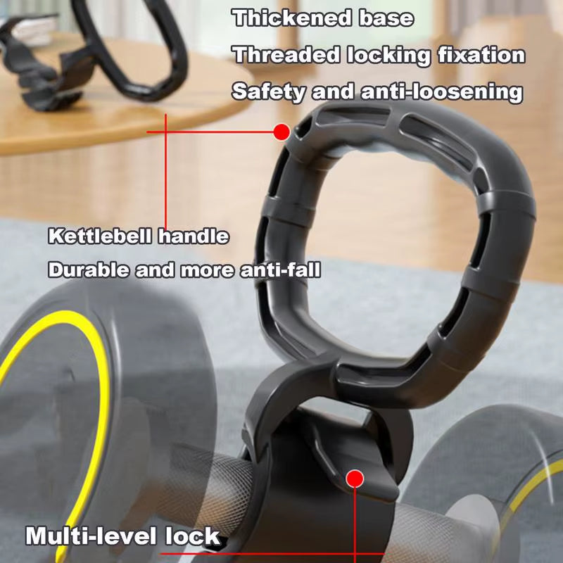 Kettlebell Grip Portable Attachment for Strength Training Converts Your Dumbbells into Kettlebells Fitness Tool for Home and Gym